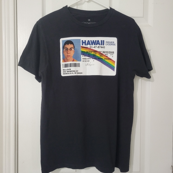 2/$25 Superbad McLovin Fake ID TShirt M EUC - Picture 1 of 6